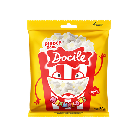 Marshmallow docile 150g pipoca doce