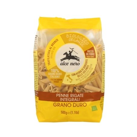 Massa Integral Alce Nero Penne Rigate Orgânico 500g