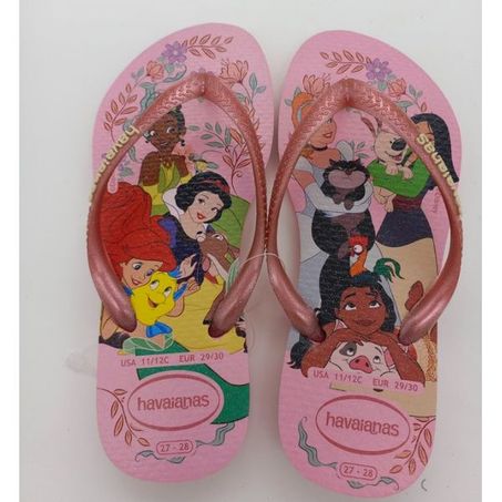 CHINELO HAVAIANAS KIDS SLIM PRINCESS 27/28 ROSA/ROSA