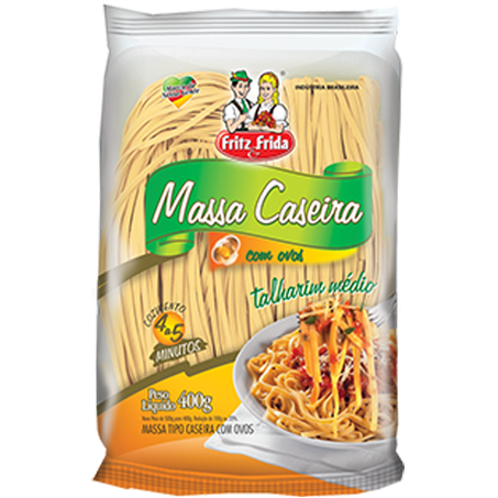 Massa caseira fritz e frida 400g talharim médio