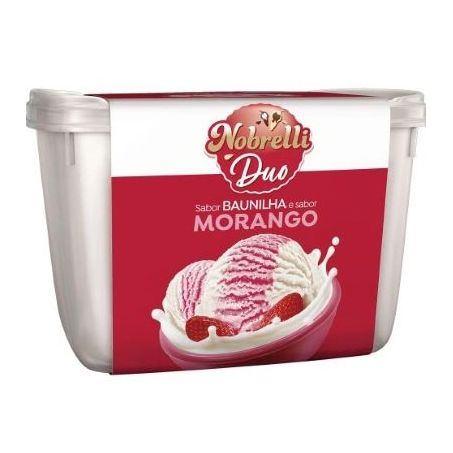 Sorvete nobrelli baunilha/morango 1.3l