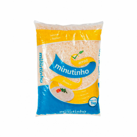 Arroz Minutinho Branco Pacote 1Kg
