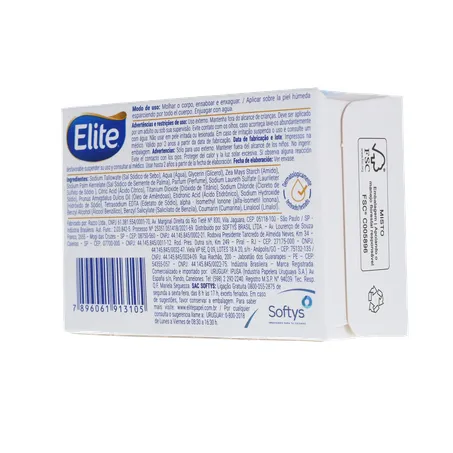 SABONETE EM BARRA ELITE HIDRATANTE CUIDADO SUAVE CAIXA 85G 360-22
