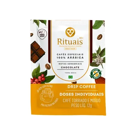 Café rituais chocolate drip 3 corações 12g