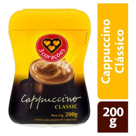 CAPPUCCINO 3 CORACOES 200G CLASSIC POTE CX 24.0