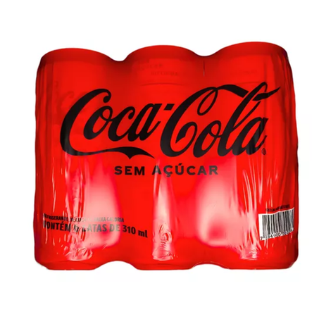 Pack refrigerante coca cola zero cx 6 un 310ml