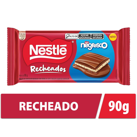 CHOCOLATE NESTLÉ RECHEADO NEGRESCO 90G 