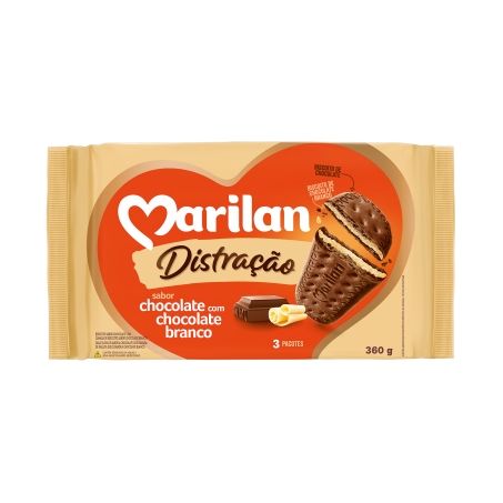 Biscoito chocolate branco distração marilan 280g