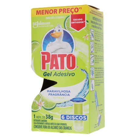 DESODORIZADOR SANITÁRIO EM GEL PATO MENOR PREÇO CITRUS REFIL 38G 360-2