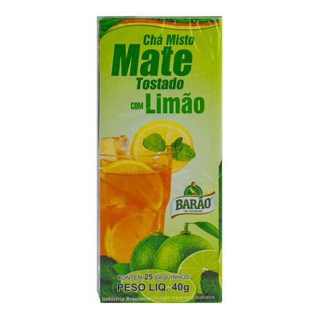 CHA MATE TOSTADO COM LIMAO 40G BARÃO 360-2