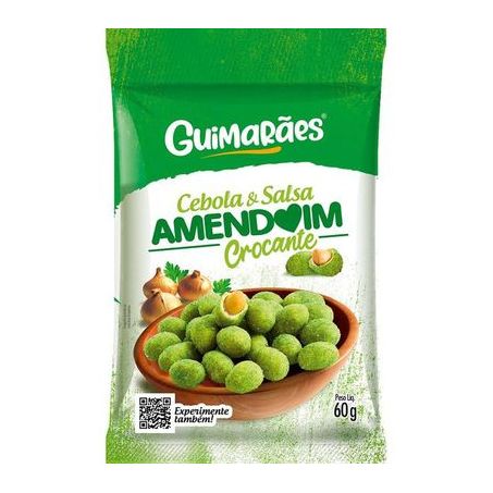 AMENDOIM CEBOLA E SALSA CROCANTE GUIMARAES 60 G   