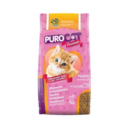 Racao purocat premium filhotes mix 1kg