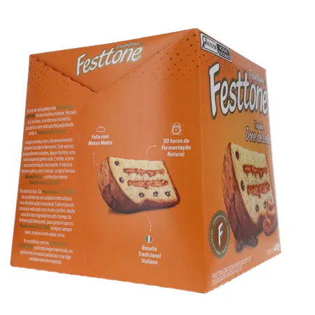 Panettone Festtone Trufado Doce De Leite 400G 360-12