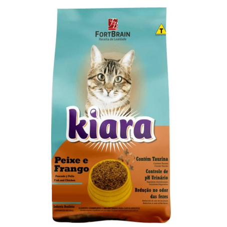 RAÇÃO KIARA CAT PEIXE/FRANGO 500G