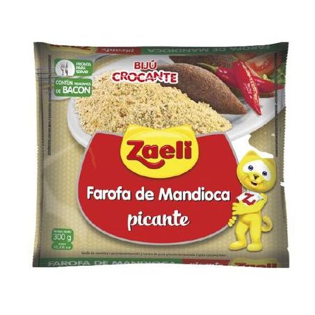 Farofa de Mandioca Zaeli Picante Embalagem 300G