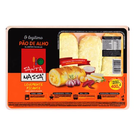 PAO DE ALHO PICANTE SANTA MASSA 400G