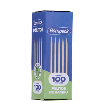 Palitos de bambu bompack bandeja c/100 360-6