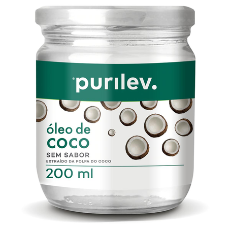 Óleo de Coco Purilev 200ml - Sem Sabor