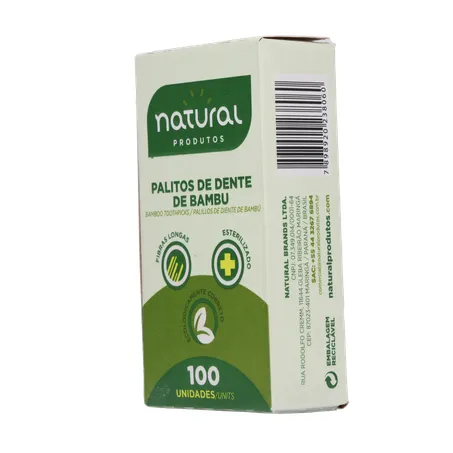 Palito dental natural bambu 100un 360-5