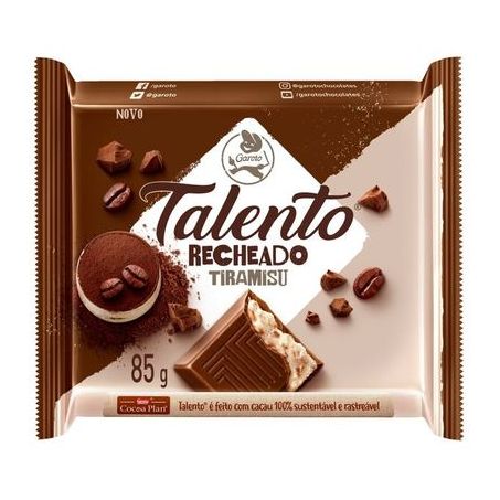 Choc barra talento garoto tiramisu 85g