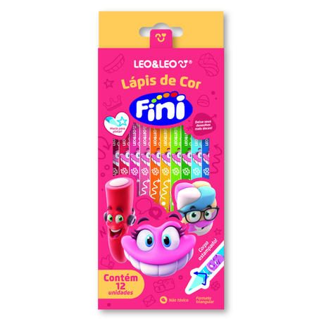 LÁPIS COR LEO&LEO FINI C/12 RETANGULAR