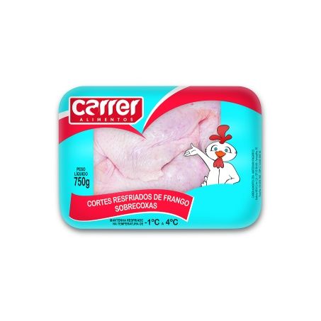 Sobrecoxa de frango resfriada carrer bandeja 750g