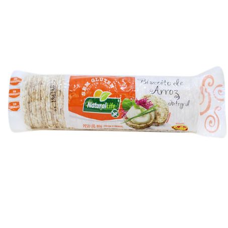 Biscoito de arroz integral mini 80gr