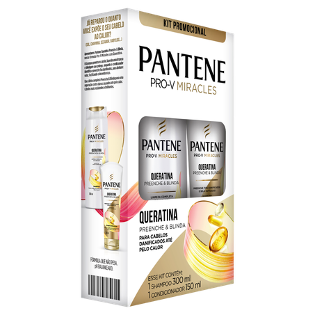 Kit pantene queratina shampoo 300ml + condicionador 150ml 360-3
