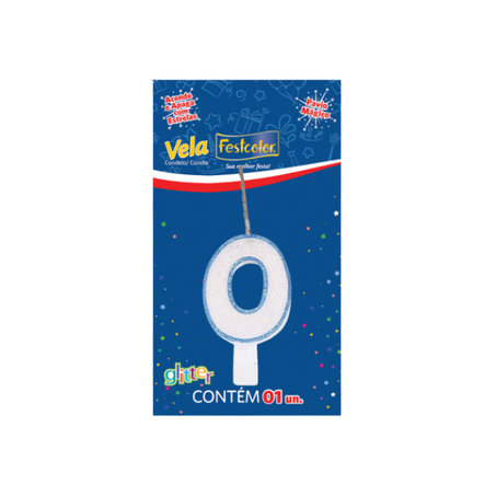 VELA GLITTER AZUL FESTCOLOR N0