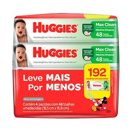 Lenço Umedecido Huggies Classic Oferta 192UN