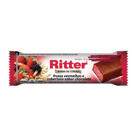 Barra de Cereal Frutas Vermelhas Cobertura Chocolate Ritter Embalagem 25G