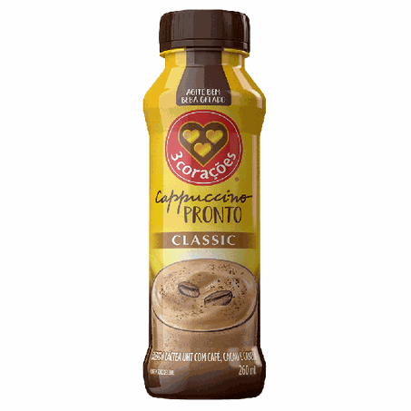 Bebida lactea 3 coracoes capp.classic 260ml