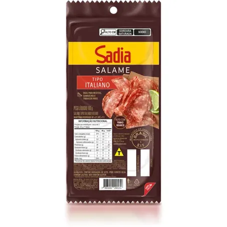 Salame sadia italiano fatiado 100g