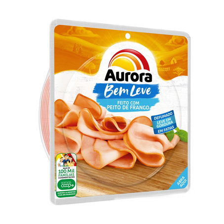 Peito de Frango Aurora Defumado Fatiado 180G