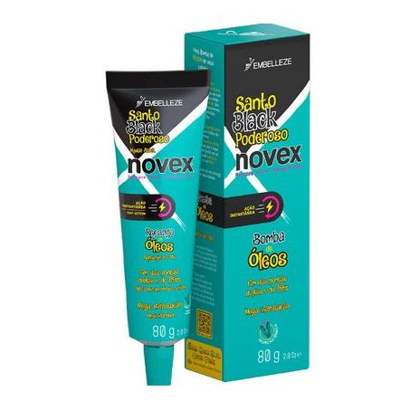 SANTO BLACK PODEROSO BOMBA OLEOS NOVEX 80 G       