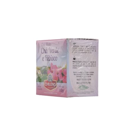 Chá Misto Chileno Chá Verde e Hibisco Caixa com 10un - 10gr 360-39