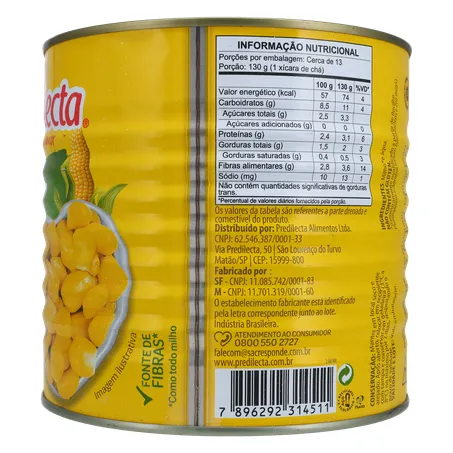 Milho verde predilecta lata 1,7kg 360-22