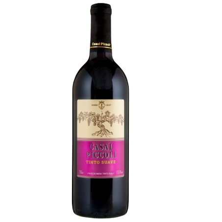 Vinho de mesa tinto suave casal piccoli