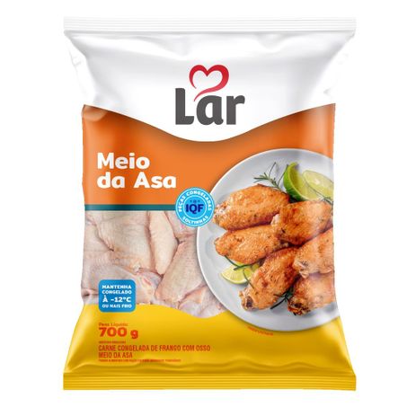 Meio das Asas Temperadas Frango Lar 700g