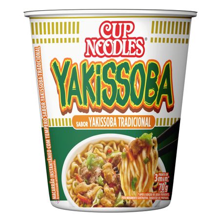 MACARRÃO INSTANTÂNEO YAKISSOBA TRADICIONAL NISSIN CUP NOODLES