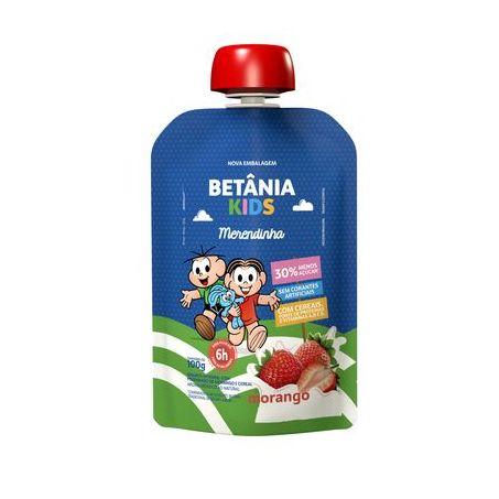 Iogurte Integral Betânia Kids Merendinha Morango 100G