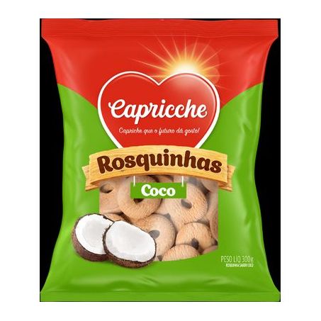 Biscoito Rosq De Coco Capricche 300UN