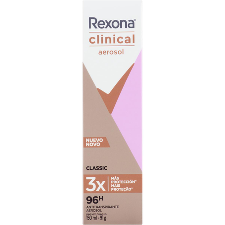 Desodorante Aerossol Rexona 150ml - Clinical - Classic - Feminino