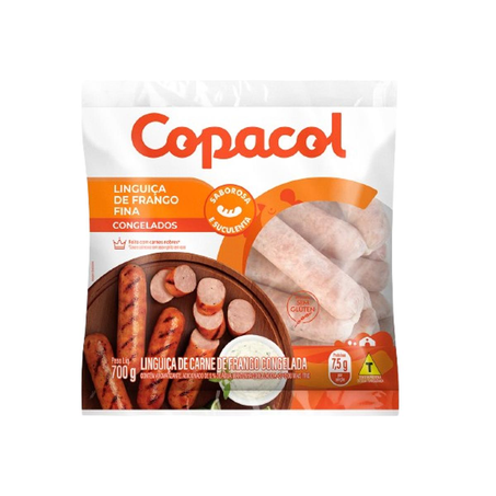 Linguiça Fina Copacol 700g - Frango - Congelada