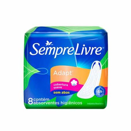 Absorvente sempre livre especial cobertura suave adapt sem abas c/8