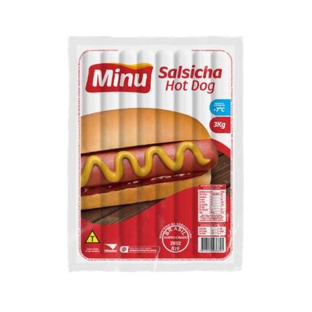 Salsicha hot dog minu 3kg