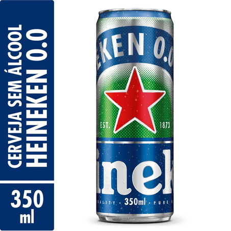 CERVEJA HEINEKEN ZERO ÁLCOOL SLEEK 350ML