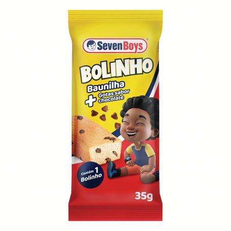 Bolinho Baunilha com Gotas de Chocolate Seven Boys