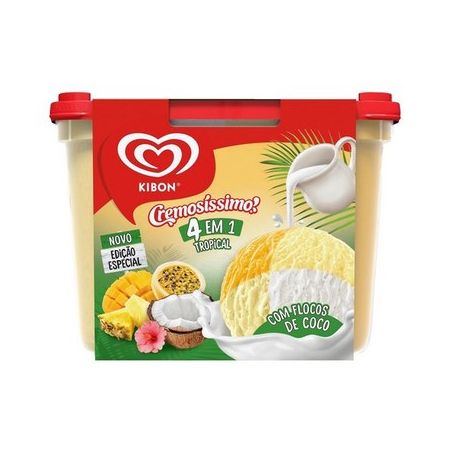SORVETE CREMOSISSIMO 4 EM 1 TROPICAL KIBON 2L