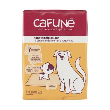 Tapete Higiênico Para Cães Cafuné X 60cm Pacote 7 Unidades 80CM